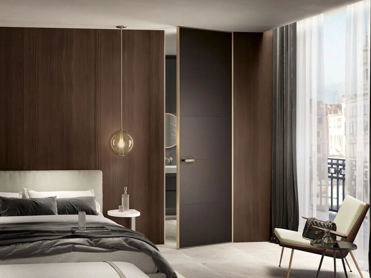 PIA Hinged Leather Door